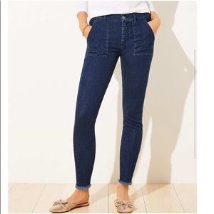 Loft Utility pocket skinny jeans